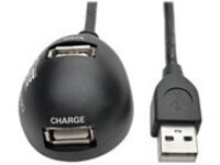 Tripp Lite 5ft 2-Port USB 2.0 Hi-Speed Desktop Gold A/A Extension Cable M/F