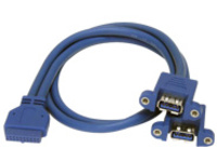 StarTech.com 2 Port Panel Mount USB 3.0 Cable