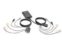 Tripp Lite 2-Port USB/DVI Cable KVM Switch with Audio, Cables and USB Peripheral Sharing