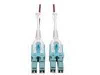 Tripp Lite 10 Gb Duplex Multimode 50/125 OM4 LSZH Fiber Patch Cable (LC/LC), Push/Pull Tabs, Magenta, 8 m (26 ft.)