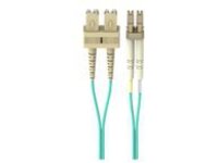 Belkin 1M Fiber Optic Cable: 10Gb Aqua Multimode LC/SC Duplex, 50/125 OM3