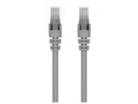 Belkin 15ft CAT6 Ethernet Patch Cable Snagless, RJ45, M/M, Gray