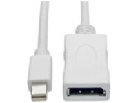 Tripp Lite 6ft Mini DisplayPort 1.2a to DisplayPort Cable Adapter and Video Converter, 4K x 2K/3840 x 2160 (M/F) @ 60 Hz, HDCP 2.2, 6 ft