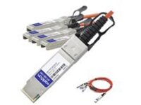 AddOn 1m Industry Standard QSFP&#x2B; Breakout AOC