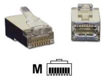 C2G Modular Plug - network connector - clear