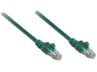 NETWORK CABLE CAT5E CCA 0.25M- GREEN U/UTP SNAGLESS/BOOTED