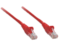 NETWORK CABLE CAT5E CCA 0.25M- RED U/UTP SNAGLESS/BOOTED