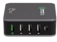 SIIG 5-Port Smart USB Charger plus Organizer Bundle with QC3.0 & Type-C