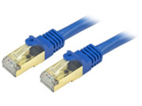 Startech 35ft CAT6A Ethernet Cable, 10 Gigabit Shielded Snagless RJ45 100W PoE Patch Cord, CAT 6A 10GbE STP Network Cable w/Strain Relief, Blue, UL Certified Wiring/TIA