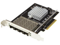 StarTech.com Quad Port 10G SFP&#x2B; Network Card, Intel XL710 Open SFP&#x2B; Converged Adapter, PCIe 10 Gigabit Ethernet Server NIC, 10GbE Fiber Optic LAN Card Dell PowerEdge HPE ProLiant, NIC Card