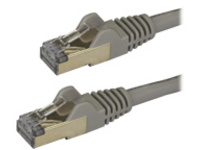 StarTech.com 50cm CAT6A Ethernet Cable, 10 Gigabit Shielded Snagless RJ45 100W PoE Patch Cord, CAT 6A 10GbE STP Network Cable w/Strain Relief, Grey, Fluke Tested/UL Certified Wiring/TIA