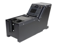 Gamber-Johnson - Mounting kit (fasteners, console box, vertical surface mount, dual cup holder, 3 faceplates, 3 filler plates) for two-way radio / CPU (low profile)