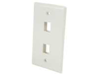 StarTech.com Dual Outlet RJ45 Universal Wall Plate White
