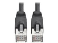 Tripp Lite Cat6a 10G-Certified Snagless Shielded STP Network Patch Cable (RJ45 M/M), PoE, Black, 25 ft.