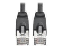 Tripp Lite Cat6a 10G-Certified Snagless Shielded STP Network Patch Cable (RJ45 M/M), PoE, Black, 7 ft.