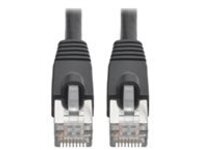 Tripp Lite Cat6a 10G-Certified Snagless Shielded STP Network Patch Cable (RJ45 M/M), PoE, Black, 3 ft.