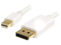 StarTech.com 1m 3 ft White Mini DisplayPort to DisplayPort 1.2 Adapter Cable M/M - DisplayPort 4k with HBR2 support - M…