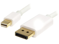 StarTech.com 2m 6 ft White Mini DisplayPort to DisplayPort 1.2 Adapter Cable M/M