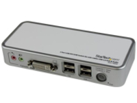 StarTech.com 2 Port USB DVI KVM Switch with Audio and Cables