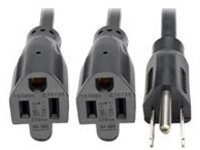 Eaton Tripp Lite Series Extension Cord Y Splitter, NEMA 5-15P to 2x NEMA 5-15R