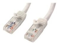 StarTech.com 15m CAT6 Ethernet Cable, 10 Gigabit Snagless RJ45 650MHz 100W PoE Patch Cord, CAT 6 10GbE UTP Network Cable w/Strain Relief, White, Fluke Tested/Wiring is UL Certified/TIA
