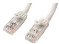 StarTech.com 15m CAT6 Ethernet Cable, 10 Gigabit Snagless RJ45 650MHz 100W PoE Patch Cord, CAT 6 10GbE UTP Network Cable w/Strain Relief, White, Fluke Tested/Wiring is UL Certified/TIA