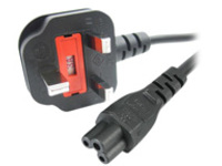StarTech.com 1m Laptop Power Cord 3 Slot for UK BS1363 to C5 Clover Leaf