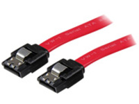 StarTech.com 18in Latching SATA Cable - SATA cable - Serial ATA 150/300/600 - SATA (R) to SATA (R) - 1.5 ft - latched -…