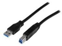 StarTech.com 2m 6 ft Certified SuperSpeed USB 3.0 A to B Cable Cord - USB 3 Cable - 1x USB 3.0 A (M),...