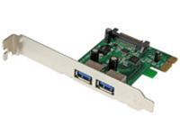 StarTech.com 2 Port PCI Express (PCIe) SuperSpeed USB 3.0 Card Adapter with UASP - SATA Power - Dual Port USB 3 PCIe...