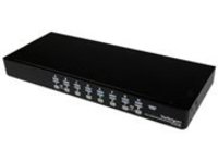 StarTech.com 16 Port 1U Rackmount USB KVM Switch with OSD (SV1631DUSBU) - KVM switch - 16 ports
