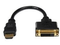 StarTech.com HDMI Male to DVI Female Adapter - 8in - 1080p DVI-D Gender Changer Cable (HDDVIMF8IN) - video adapter - 20…