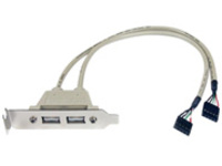 StarTech 2 Port USB A Female Low Profile Slot Plate Adapter