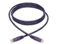 Tripp Lite Premium Cat5/Cat5e/Cat6 Gigabit Molded Patch Cable, 24 AWG, 550 MHz/1 Gbps (RJ45 M/M), Purple, 6 ft.