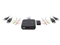 IOGEAR 2-Port 4K USB DisplayPort Cable KVM Switch