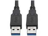 Tripp Lite USB 3.0 SuperSpeed A/A Cable for Tripp Lite USB 3.0 All-in-One Keystone/Panel Mount Couplers (U325) (M/M), Black, 3 ft.