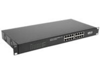 Tripp Lite 16-Port 10/100/1000 Mbps 1U Rack-Mount/Desktop Gigabit Ethernet Unmanaged Switch with PoE&#x2B;, 230W, Metal Housing