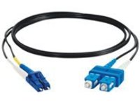 C2G 1m LC-SC 9/125 Duplex Single Mode OS2 Fiber Cable - Plenum CMP-Rated - Black - 3ft - patch cable - 1 m - black