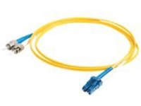 C2G 2m LC-ST 9/125 Duplex Single Mode OS2 Fiber Cable TAA
