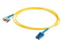 C2G 15m LC-ST 9/125 Duplex Single Mode OS2 Fiber Cable TAA