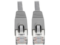 Tripp Lite Cat6a 10G-Certified Snagless Shielded STP Network Patch Cable (RJ45 M/M), PoE, Gray, 7 ft.