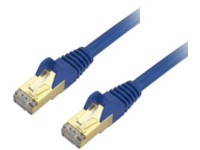 StarTech.com 12ft CAT6A Ethernet Cable, 10 Gigabit Shielded Snagless RJ45 100W PoE Patch Cord, CAT 6A 10GbE STP Network Cable w/Strain Relief, Blue, Fluke Tested/UL Certified Wiring/TIA