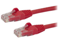 StarTech.com 12ft CAT6 Ethernet Cable, 10 Gigabit Snagless RJ45 650MHz 100W PoE Patch Cord, CAT 6 10GbE UTP Network Cable w/Strain Relief, Red, Fluke Tested/Wiring is UL Certified/TIA