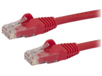 StarTech.com 1ft CAT6 Ethernet Cable, 10 Gigabit Snagless RJ45 650MHz 100W PoE Patch Cord, CAT 6 10GbE UTP Network Cable w/Strain Relief, Red, Fluke Tested/Wiring is UL Certified/TIA