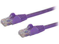 StarTech.com 2ft CAT6 Ethernet Cable, 10 Gigabit Snagless RJ45 650MHz 100W PoE Patch Cord, CAT 6 10GbE UTP Network Cable w/Strain Relief, Purple, Fluke Tested/Wiring is UL Certified/TIA