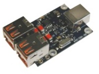 4-PORT USB HUB, OEM MODULE, SINGLE UNIT