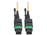 Tripp Lite MTP/MPO (APC) Singlemode Patch Cable (F/F), 12 Fiber, 40/100 GbE, QSFP+ 40GBASE-PLR4, Plenum, Push/Pull Tab, Yellow, 1 m (3.3 ft.)
