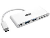 Tripp Lite 2-Port USB-C to USB-A Hub Micro SD &amp; SD/MMC Reader &amp; USB Charging