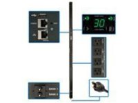 Tripp Lite 2.9kW Single-Phase Switched PDU with LX Platform Interface, 120V Outlets (24 5-15/20R), 10 ft. Cord w/L5-30P, 0U, TAA
