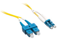 Axiom LC-SC Singlemode Duplex OS2 9/125 Fiber Optic Cable - 5m - Yellow - network cable - 5 m